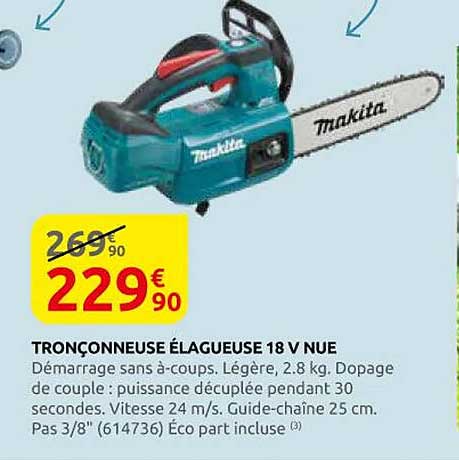 TRONÇONNEUSE ÉLAGUEUSE 18 V NUE