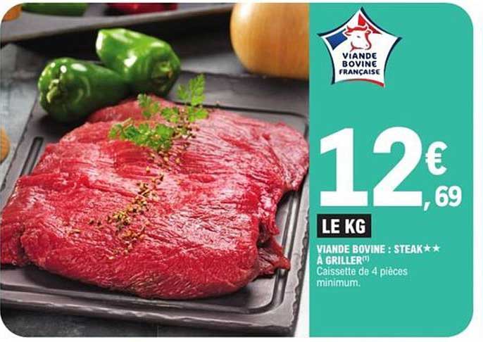 Viande Bovine : Steak★★ à Griller