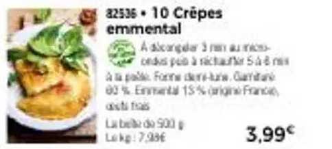 10 Crêpes emmental