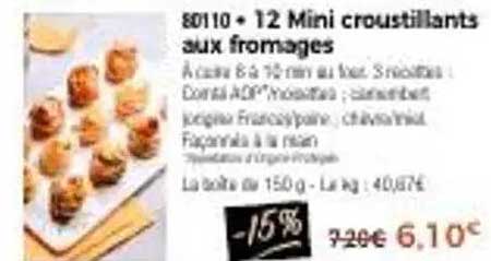 12 Mini croustillants aux fromages