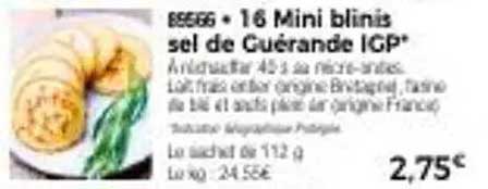 16 Mini blinis sel de Guérande IGP*