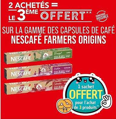 2 ACHETÉS = LE 3ÈME OFFERT