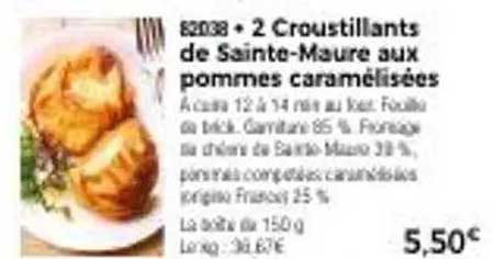 2 Croustillants de Sainte-Maure aux pommes caramélisées