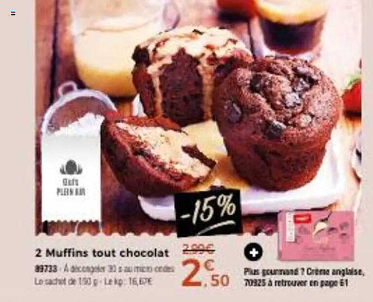 2 Muffins tout chocolat