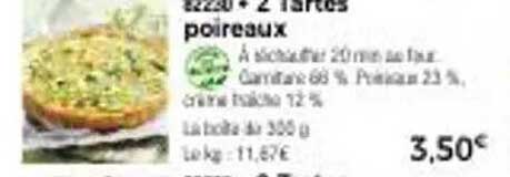 2 Tartes poireaux