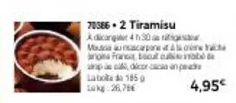 2 Tiramisus
