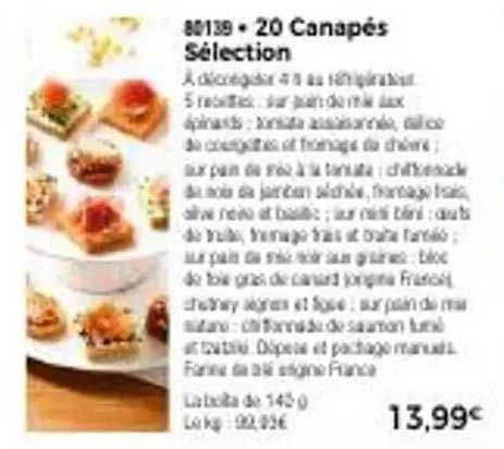 20 Canapés Sélection