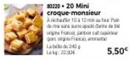 20 Mini croque-monsieur