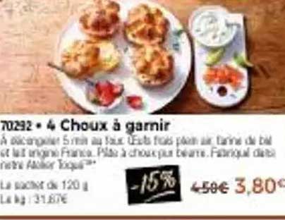 4 Choux à garnir