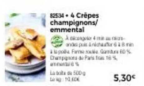 4 Crêpes champignons/emmental
