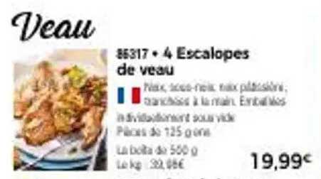 4 Escalopes de veau