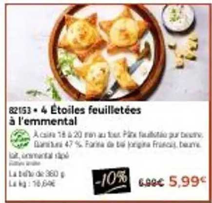4 Étoiles feuilletées à l'emmental