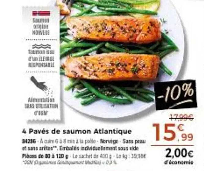4 Pavés de saumon Atlantique