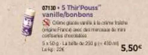 5 Thir'Pousse vanille/bonbons