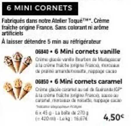 6 MINI CORNETS