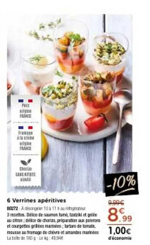 6 Verrines apéritives