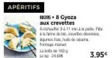 8 Gyoza aux crevettes