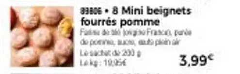 8 Mini beignets fourrés pomme