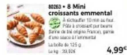 8 Mini croissants emmental