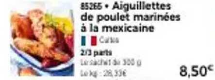 Aiguillettes de poulet marinées à la mexicaine