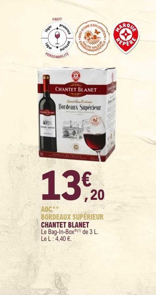 AOC ** Bordeaux Supérieur Chantet Blanet