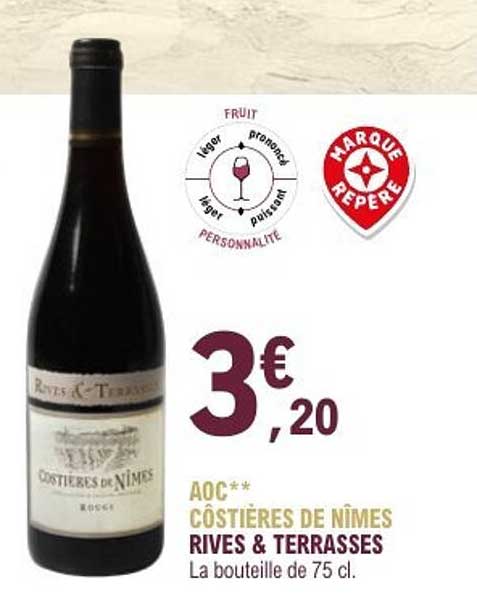 AOC** Côtesières de Nîmes Rives & Terrasses