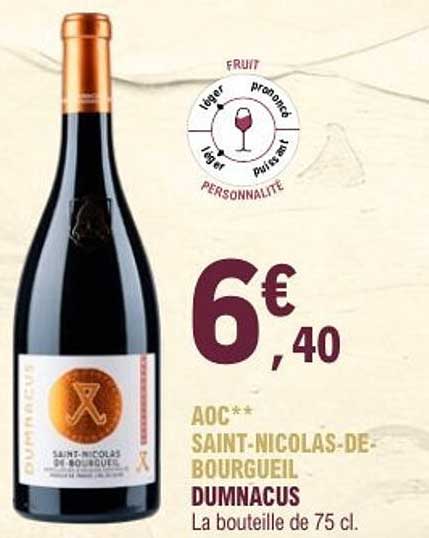 AOC** SAINT-NICOLAS-DE-BOURGUEIL DUMNACUS