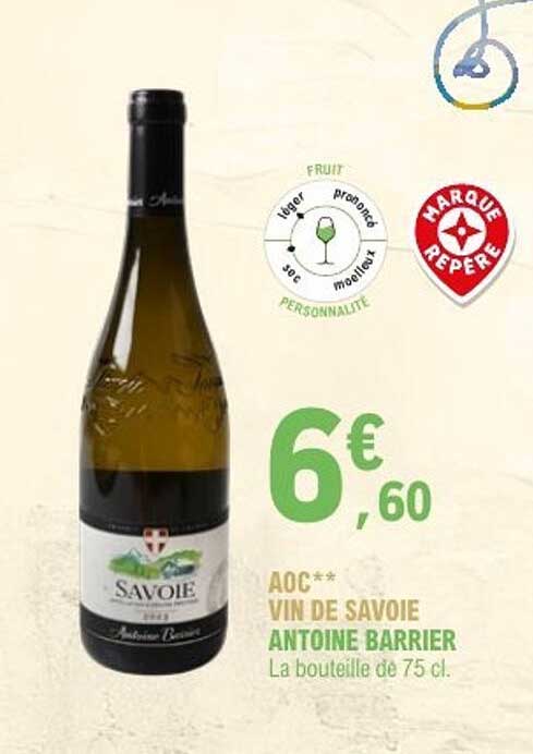 AOC** VIN DE SAVOIE ANTOINE BARRIER