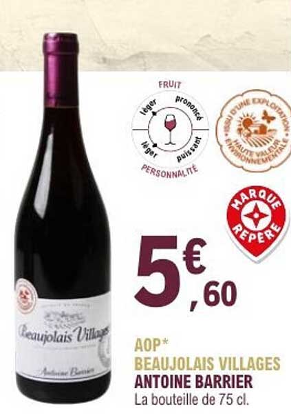 AOP* BEAUJOLAIS VILLAGES ANTOINE BARRIER