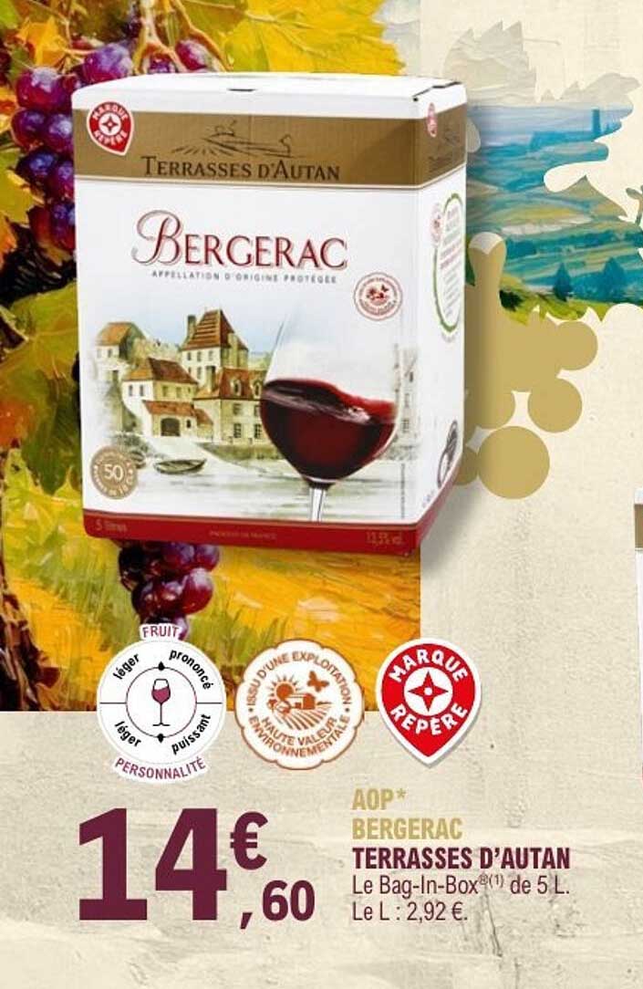AOP* Bergerac Terrasses d’Autan - Le Bag-In-Box® de 5L.