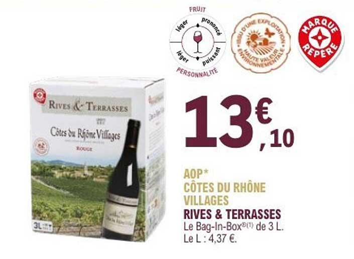 AOP* Côtes du Rhône Villages RIVES & TERRASSES