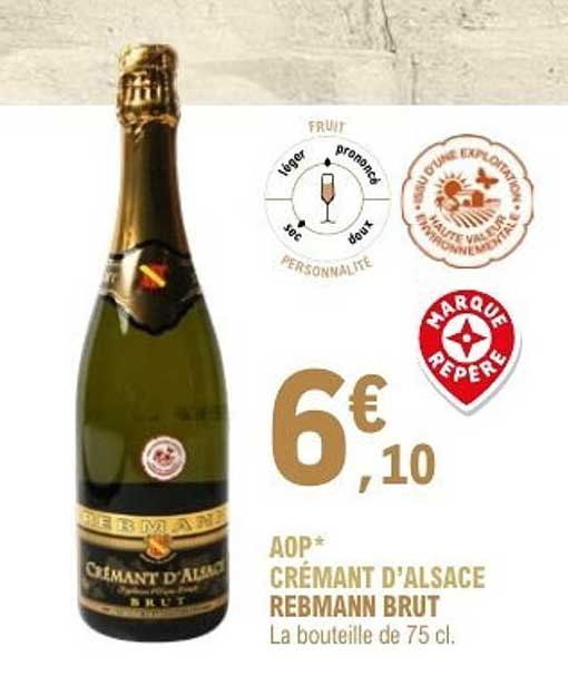 AOP* CRÉMANT D'ALSACE REBMANN BRUT