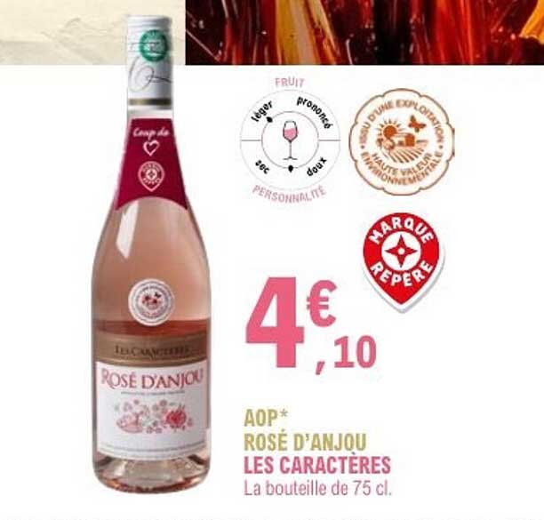 AOP* ROSÉ D'ANJOU LES CARACTERES