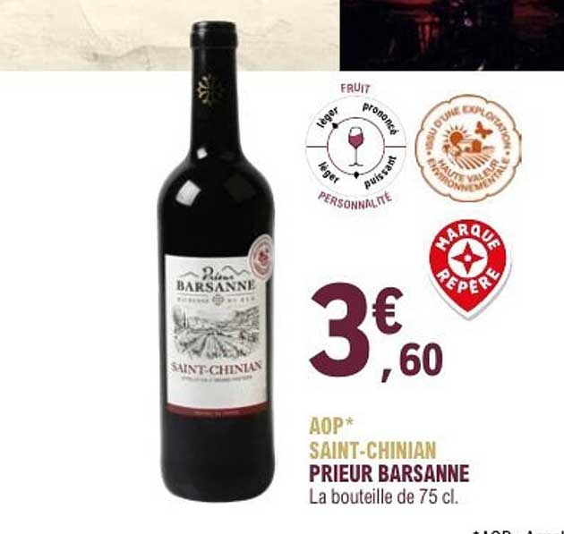 AOP* SAINT-CHINIAN PRIEUR BARSANNE