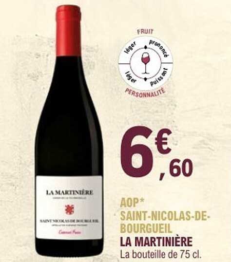 AOP* SAINT-NICOLAS-DE-BOURGUEIL LA MARTINIÈRE