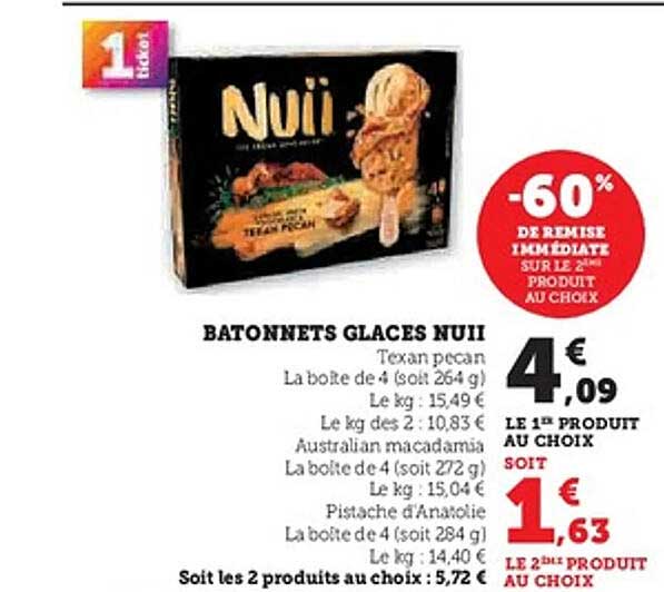 BATONNETS GLACES NUII