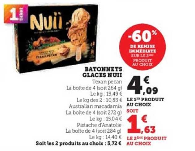 BATONNETS GLACES NUII