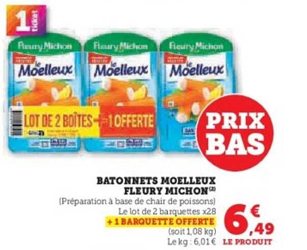 BATONNETS MOELLEUX FLEURY MICHON