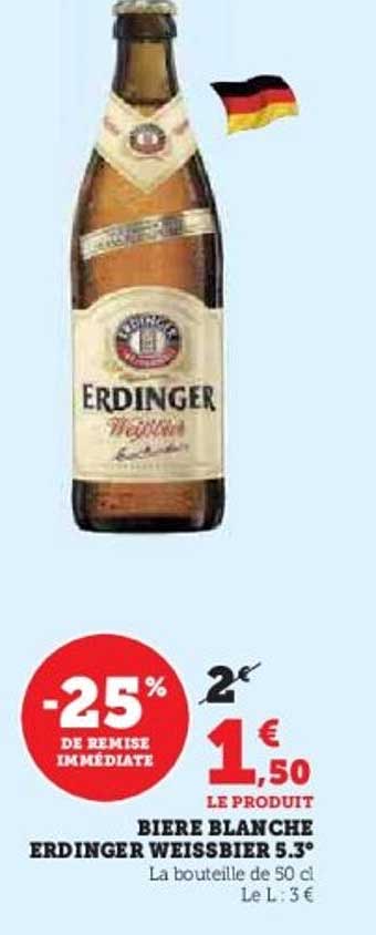 BIERE BLANCHE ERDINGER WEISSBIER 5.3°