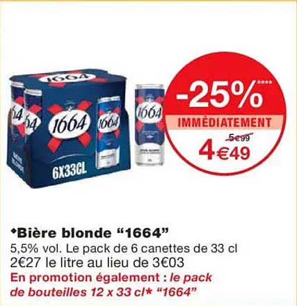 Bière blonde “1664”