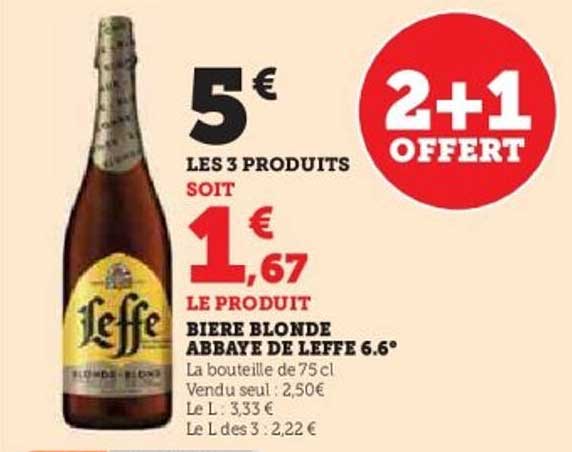 BIERE BLONDE ABBAYE DE LEFFE 6.6°
