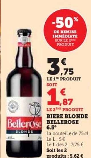 BIERE BLONDE BELLEROSE 6.5°