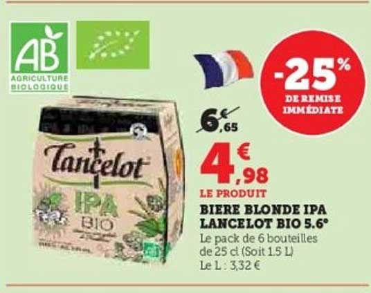 BIERE BLONDE IPA LANCELOT BIO 5.6°