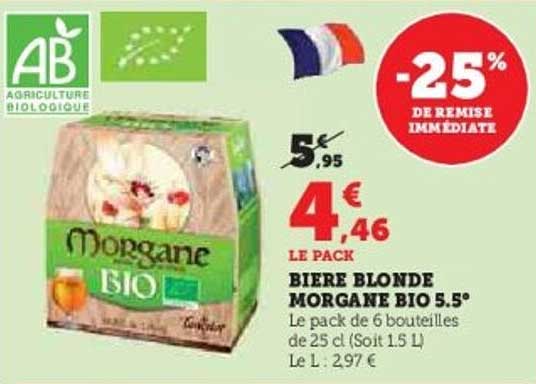 BIERE BLONDE MORGANE BIO 5.5°