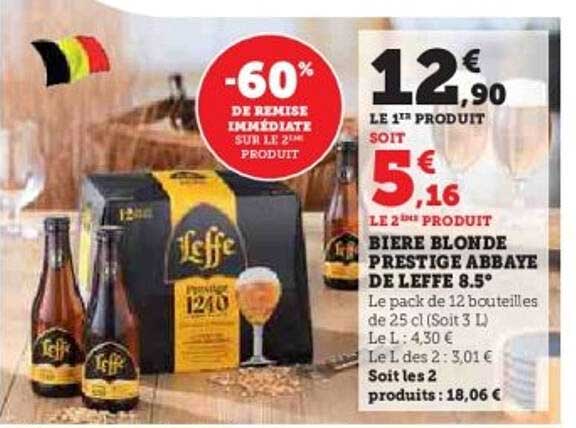 Bière Blonde Prestige Abbaye de Leffe 8.5°