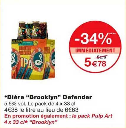 Bière “Brooklyn” Defender