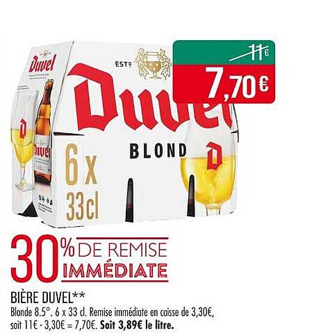 Bière Duvel 6 x 33cl