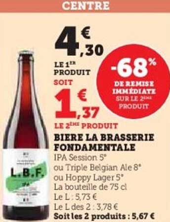 BIERE LA BRASSERIE FONDAMENTALE