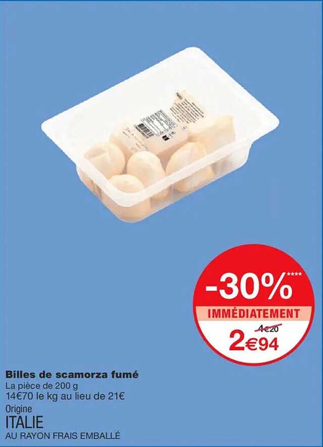 Billes de scamorza fumé