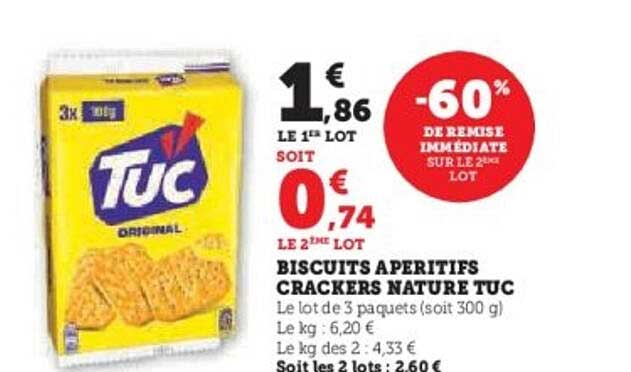 BISCUITS APÉRITIFS CRACKERS NATURE TUC